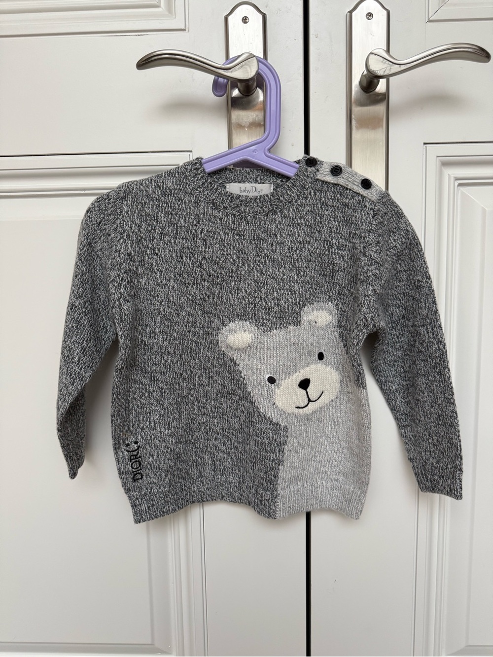 New Gray Bear WOOL Sweater - Dior looks